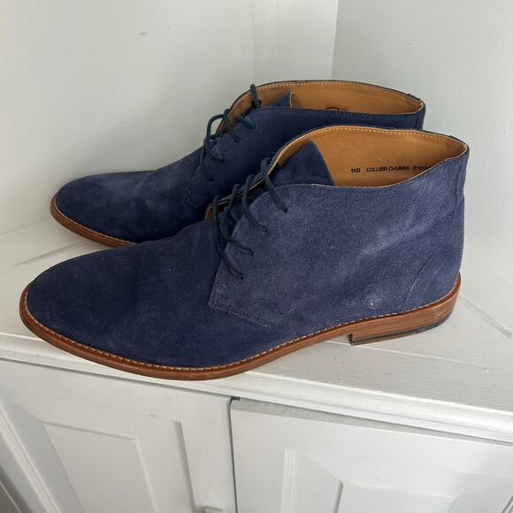 Men’s navy suede Sebago chukka boots main image 6